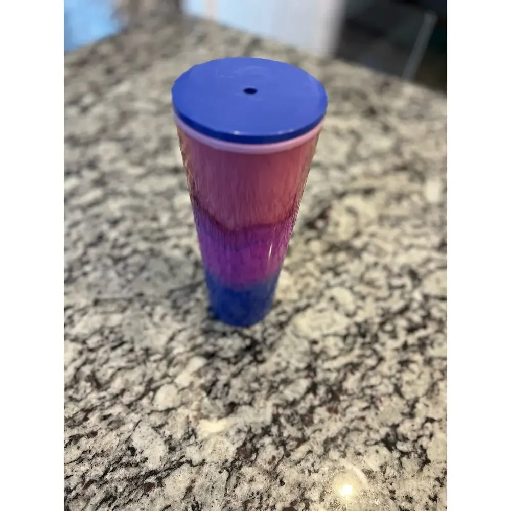 Starbucks summer watercolor ombré color wave 24oz cup no straw